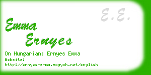 emma ernyes business card